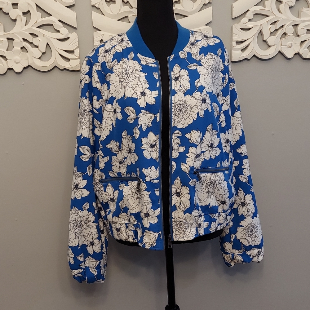 Banana Republic Floral Spring/Summer Jacket Size Large